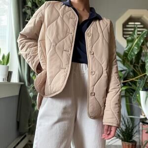 Beige COS Quilted Liner Jacket (XS)